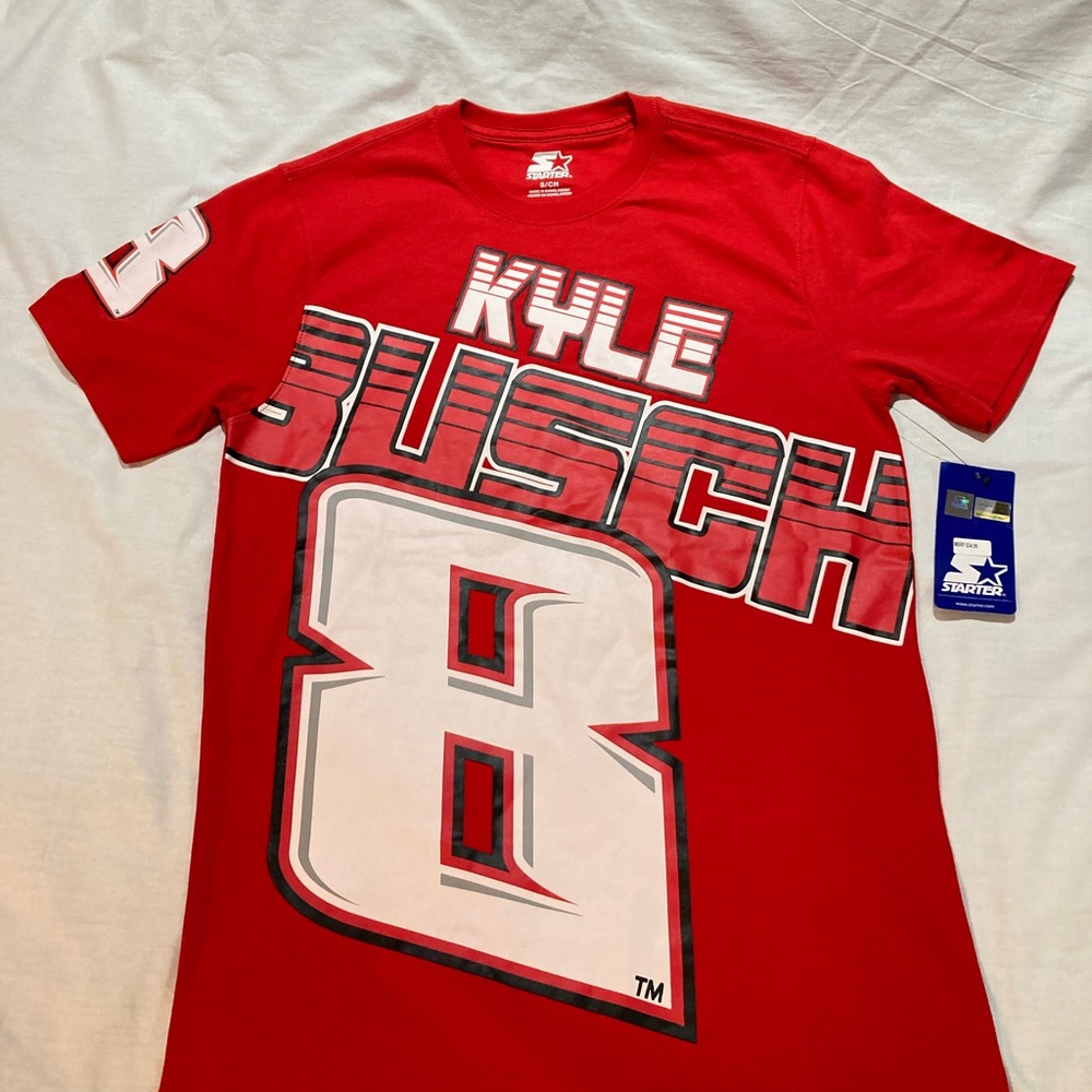 Kyle Busch #8 NASCAR T-shirt! Size small, NWT! Starter Brand!